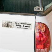 Red de wilde paarden van Amerika - Stop de Roundup Bumpersticker (Op Truck)