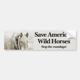 Red de wilde paarden van Amerika - Stop de Roundup Bumpersticker