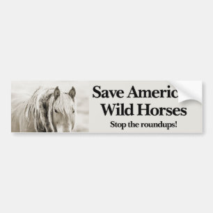 Red de wilde paarden van Amerika - Stop de Roundup Bumpersticker