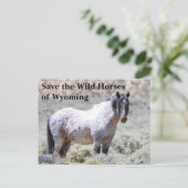 Red de wilde paarden van Wyoming Briefkaart (Staand voorkant)