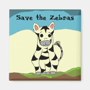 Red de zebra's magneet