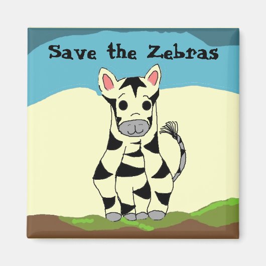 Red de zebra's magneet (Voorkant)