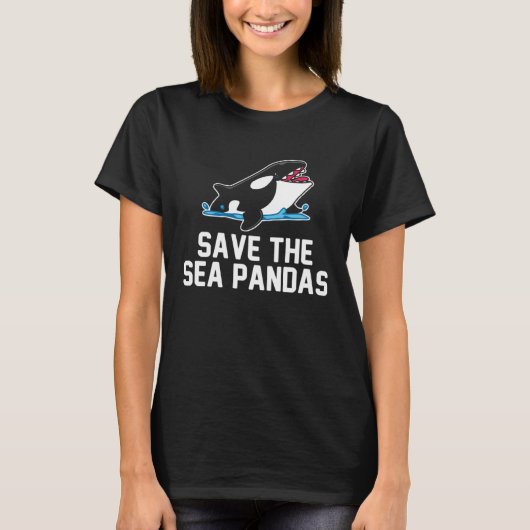Red de zee-panda's Orca zoogdier walvis zee T-shirt (Voorkant)