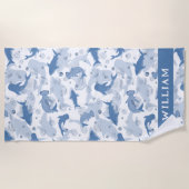 Red de Zeebolshark Witte Haai Bubbles Strandlaken (Voorkant)