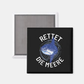 Red de Zeeen Milieubescherming Ocean Moonf Magneet (Voorkant / Achterkant)