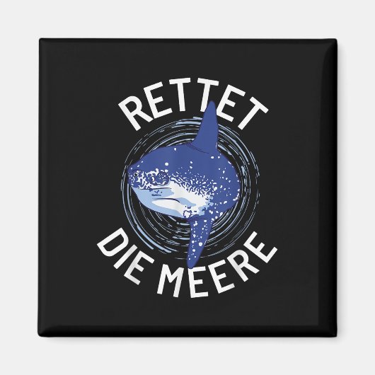 Red de Zeeen Milieubescherming Ocean Moonf Magneet (Voorkant)