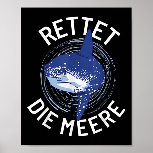 Red de Zeeen Milieubescherming Ocean Moonf Poster (Voorkant)