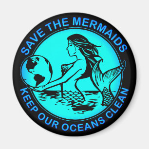 Red de zeemeerminnen onze oceanen schoon © magneet