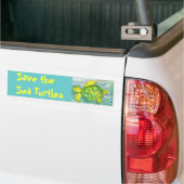 Red de zeeschildpadden bumpersticker (Op Truck)