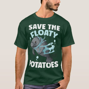 Red de zwevende aardappelen Manatee Rescue Marine  T-shirt