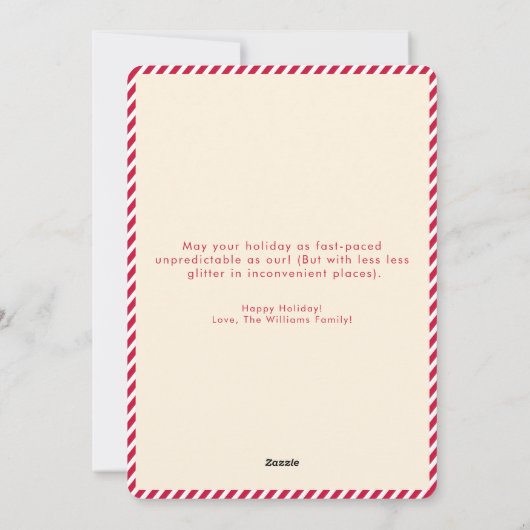 Red Dear Santa I Can Explain Funny Dog Christmas Feestdagenkaart (Achterkant)