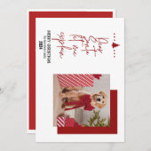 Red Dear Santa Laat me de Kaart van Kerstmis uitle (Voorkant / Achterkant)