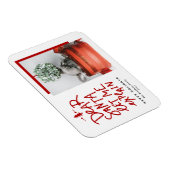 Red Dear Santa Laat me de kerstfoto uitleggen Magneet (Rechterzijde)