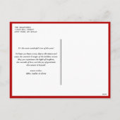 Red Dear Santa laat me grappige kerstdagen uitlegg Feestdagenkaart (Achterkant)