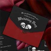 Red Death Dancing Skeletten Gotische bruiloft All In One Uitnodiging