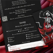 Red Death Dancing Skeletten Gotische bruiloft All In One Uitnodiging