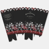 Red Death Dancing Skeletten Gotische bruiloft Bedankdoosjes (Ongevouwen)