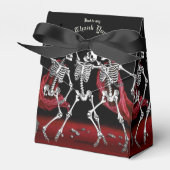 Red Death Dancing Skeletten Gotische bruiloft Bedankdoosjes (Voorkant Zijde)