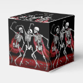 Red Death Dancing Skeletten Gotische bruiloft Bedankdoosjes (Voorkant Zijde)
