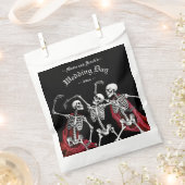 Red Death Dancing Skeletten Gotische bruiloft Bedankzakje (Geknipt)