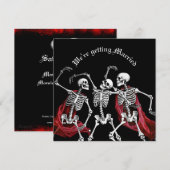 Red Death Dancing Skeletten Gotische bruiloft Feestdagenkaart (Voorkant / Achterkant)