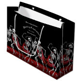 Red Death Dancing Skeletten Gotische bruiloft Groot Cadeauzakje (Voorkant Gekanteld)