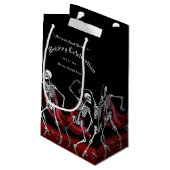 Red Death Dancing Skeletten Gotische bruiloft Klein Cadeauzakje (Achterkant Gekanteld)
