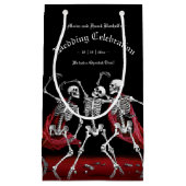 Red Death Dancing Skeletten Gotische bruiloft Klein Cadeauzakje (Voorkant)
