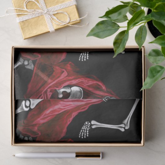 Red Death Dancing Skeletten Gotische bruiloft Tissuepapier (Geschenk)