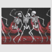 Red Death Dancing Skeletten Gotische bruiloft Tissuepapier (Voorkant)