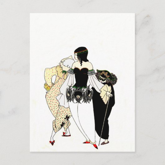 Red Death Masque Illustratie Briefkaart (Voorkant)