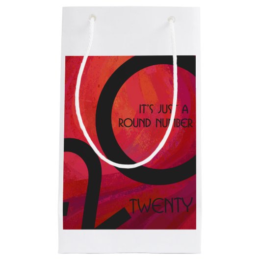 Red Decade Birthday Klein Cadeauzakje (Voorkant)