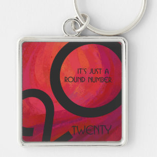 Red Decade Birthday Sleutelhanger