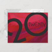 Red Decade Birthdday Briefkaart (Voorkant / Achterkant)