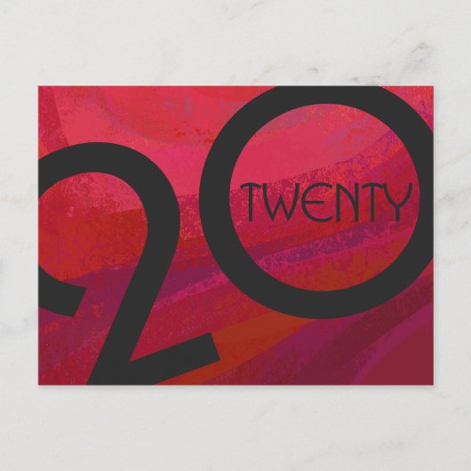 Red Decade Birthdday Briefkaart (Voorkant)