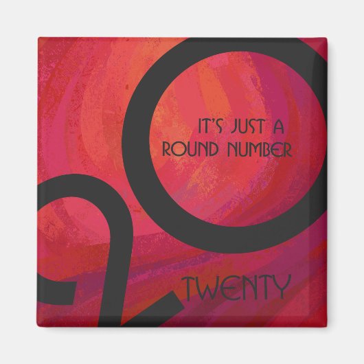 Red Decade Birthdday Magneet (Voorkant)