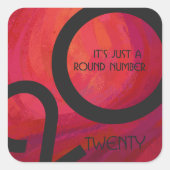 Red Decade Birthdday Vierkante Sticker (Voorkant)