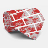 Red Decay Brick Wall Stropdas (Opgerold)