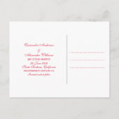 Red Deco Chic Save the Date Briefkaart (Achterkant)