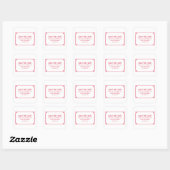 Red Deco Chic Save the Date Vierkante Sticker (Vel)