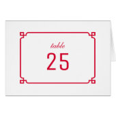 Red Deco Chic-tabelnummer (Voorkant Horizontaal)