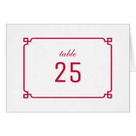 Red Deco Chic-tabelnummer