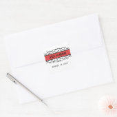 Red Deco Flourish Wedding Stickers (Envelop)