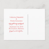 Red Deco Retro Save the Date Briefkaart (Achterkant)