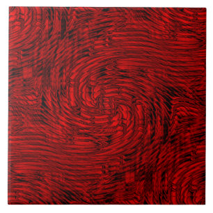 Red Decorative Ceramic Tile Tegeltje