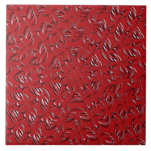 Red Decorative Ceramic Tile Tegeltje