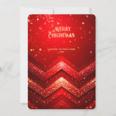 Red Decorative Christmas Glitter Holiday Card Feestdagenkaart (Voorkant)