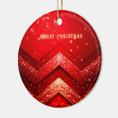 Red Decorative Christmas Glitter Holiday Ornament (Links)