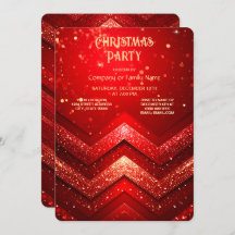 Red Decorative Christmas Glitter Holiday Party