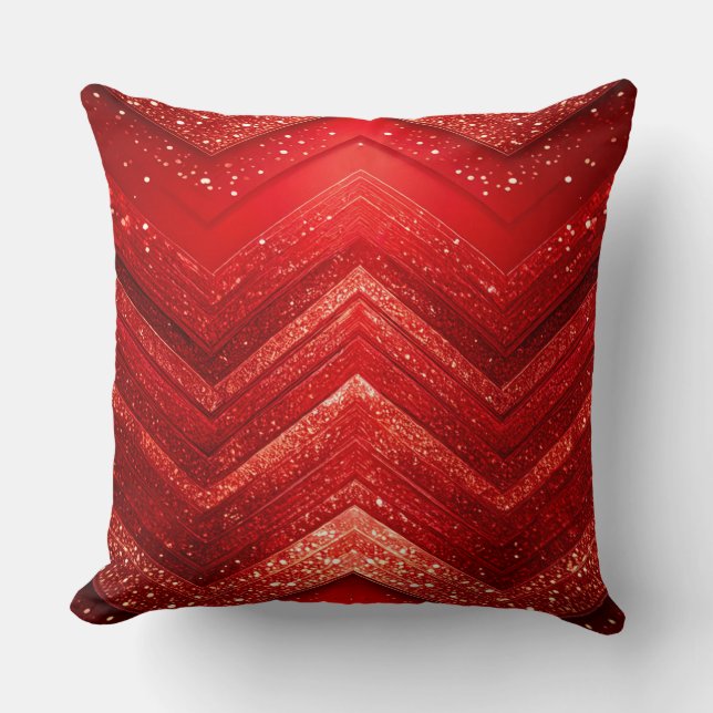 Red Decorative Christmas Holiday Throw Pillow Kussen (Voorkant)